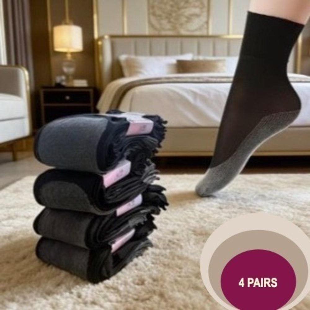 Women's Comfort Fit Thin Crew Dress Socks 5 PAIRS One Size Black Sheer Ankle NEW